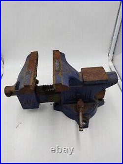 Vintage Blue Wilton 4 1/2 jaw Swivel Bench Vise