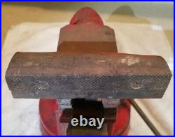 Vintage COLUMBIAN D45 Bench Vise with Swivel Base 5 Jaws, EXCELLENT Free Shipping