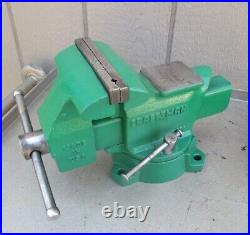 Vintage CRAFTSMAN Bench Vise 5-1/2 Jaws #51855 Machinist Vise Swivel Base