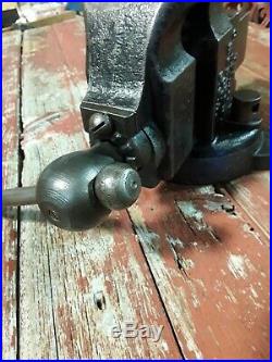 Vintage Charles Parker No. 202 3 Jaws Bench Vise With Swivel Base 27lbs