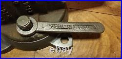 Vintage Charles Parker No 973-1/2 Swivel Base Bench Vise, 3-1/2 Jaws, 44lbs