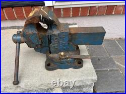 Vintage Chas Charles Parker 974,4 Swiveling Bench Vise 63lbs USA Tool