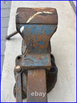 Vintage Chas Charles Parker 974,4 Swiveling Bench Vise 63lbs USA Tool