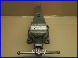 Vintage Chas Parker Swivel Base Bench Vise Swivel Jaw Model 383 1/2 3.5 Jaws