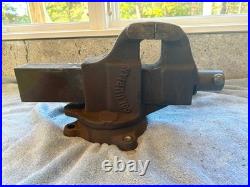 Vintage Columbian Bench Vise, 4 Jaws, with Swivel Base, Heavy Duty No 604