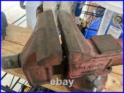 Vintage Columbian Bench Vise Grip 4 Swivel Base No. 04m2 Cleveland Made In USA