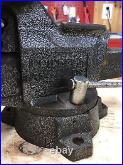 Vintage Columbian D5 D55 Swivel Base Bench Vise 5.5 Jaws Blacksmith Nice USA