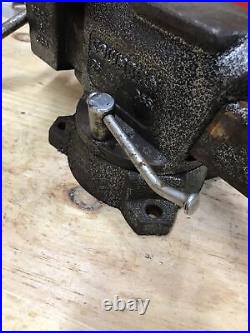 Vintage Columbian D5 D55 Swivel Base Bench Vise 5.5 Jaws Blacksmith Nice USA