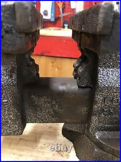Vintage Columbian D5 D55 Swivel Base Bench Vise 5.5 Jaws Blacksmith Nice USA