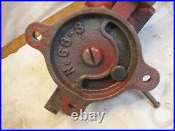 Vintage Columbian D63-1/2 Bench Vise Clamp Tool Hobby Pipe Jaw Swivel Base 63