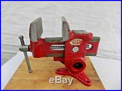 Vintage Columbian Gyro Vise No. 73 1/2 Cleveland USA With Swivel Base 15 Lbs