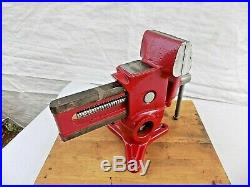 Vintage Columbian Gyro Vise No. 73 1/2 Cleveland USA With Swivel Base 15 Lbs