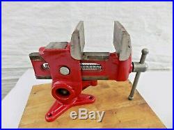 Vintage Columbian Gyro Vise No. 73 1/2 Cleveland USA With Swivel Base 15 Lbs