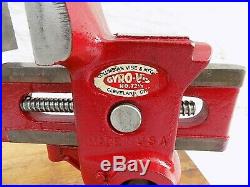 Vintage Columbian Gyro Vise No. 73 1/2 Cleveland USA With Swivel Base 15 Lbs