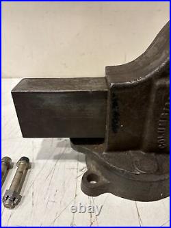 Vintage Columbian No. 604 Swivel Base Bench Vise 4 Blacksmith