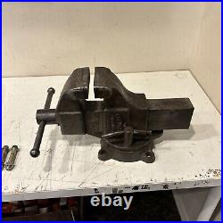 Vintage Columbian No. 604 Swivel Base Bench Vise 4 Blacksmith