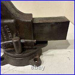 Vintage Columbian No. 604 Swivel Base Bench Vise 4 Blacksmith