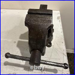 Vintage Columbian No. 604 Swivel Base Bench Vise 4 Blacksmith