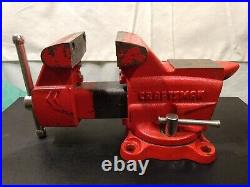 Vintage Craftsman 3.5 Bench Vise 391-5180, Swivel Base. Japan Made