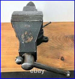 Vintage Craftsman 5240 3 Wide Jaw Vise with Anvil and Rotating Swivel Base