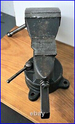 Vintage Craftsman 5240 3 Wide Jaw Vise with Anvil and Rotating Swivel Base