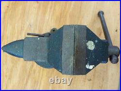 Vintage Craftsman 5242 Bench Vise 3 1/2 Jaws Swivel Base 1940's Nice