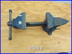 Vintage Craftsman 5242 Bench Vise 3 1/2 Jaws Swivel Base 1940's Nice