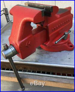 Vintage Craftsman 5 Bench Vise With Swivel Base And Pipe Jaw MADE IN USA