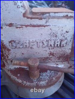 Vintage Craftsman Bench Vise 391.5197 Rare 58LB Swivel Base 4.5 Vice 3915197