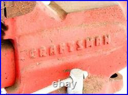 Vintage Craftsman Bench Vise 506-51800 3 1/2 Jaw Swivel Base USA All Original