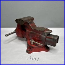 Vintage Craftsman Bench Vise No. 391-5188 with Swivel Base and 4 Jaws (25 lbs.)