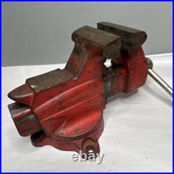 Vintage Craftsman Bench Vise No. 391-5188 with Swivel Base and 4 Jaws (25 lbs.)
