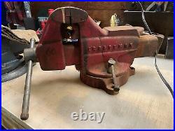 Vintage Craftsman Bench Vise withAnvil & Swivel Base, 5 Jaws, 506-51811, Large