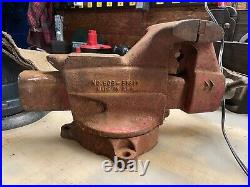 Vintage Craftsman Bench Vise withAnvil & Swivel Base, 5 Jaws, 506-51811, Large