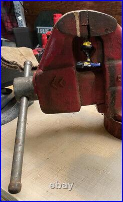 Vintage Craftsman Bench Vise withAnvil & Swivel Base, 5 Jaws, 506-51811, Large