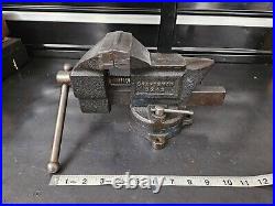 Vintage Craftsman No. 5242 Bench Vise 3-1/2 Jaws Swivel Base 1940's? NICE