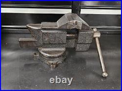 Vintage Craftsman No. 5242 Bench Vise 3-1/2 Jaws Swivel Base 1940's? NICE
