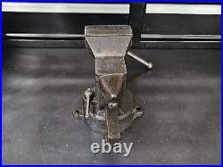 Vintage Craftsman No. 5242 Bench Vise 3-1/2 Jaws Swivel Base 1940's? NICE