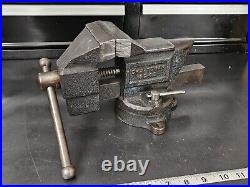Vintage Craftsman No. 5242 Bench Vise 3-1/2 Jaws Swivel Base 1940's? NICE