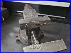 Vintage Craftsman No. 5242 Bench Vise 3-1/2 Jaws Swivel Base 1940's? NICE