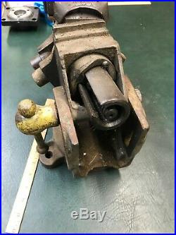 Vintage Emmert Machinists Vise RARE Model 6a 3 Jaws withSwivel Base Jaw Covers