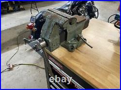 Vintage Heavy Duty Craftsman USA MADE Vise 5 1/2 4 Bolt Swivel Base 51871 NICE