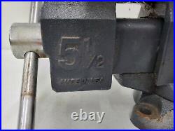 Vintage Heavy Duty Craftsman USA Vise 5 1/2 4 Bolt Swivel Base 51871