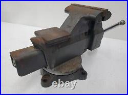 Vintage Heavy Duty Craftsman USA Vise 5 1/2 4 Bolt Swivel Base 51871