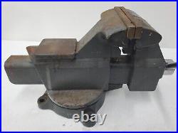 Vintage Heavy Duty Craftsman USA Vise 5 1/2 4 Bolt Swivel Base 51871