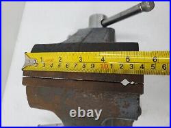 Vintage Heavy Duty Craftsman USA Vise 5 1/2 4 Bolt Swivel Base 51871