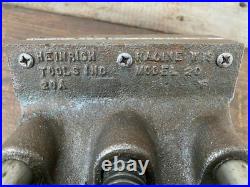 Vintage Heinrich Tools Inc. Milling Machine Drill Press Vise 6 Jaws Racine, WI