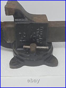 Vintage Hollands No. 24 Swivel Base Bench Vise (4 Jaws/8.25 Max Opening/58lbs.)