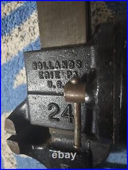 Vintage Hollands No. 24 Swivel Base Bench Vise (4 Jaws/8.25 Max Opening/58lbs.)