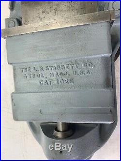 Vintage L. S. Starrett Athol 1026 Milling Machine Swivel Base Vise 71 lbs 6